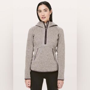 Lululemon Fleece & Thank You Pullover Heathered Smokey Blush and Gray